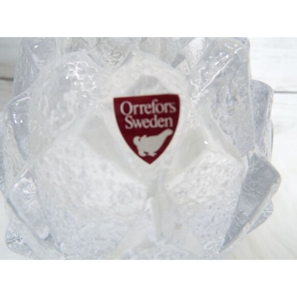 Orrefors Sweden Art Glass Artichoke Nimbus Votive Handle Holder - Picture 3 of 6